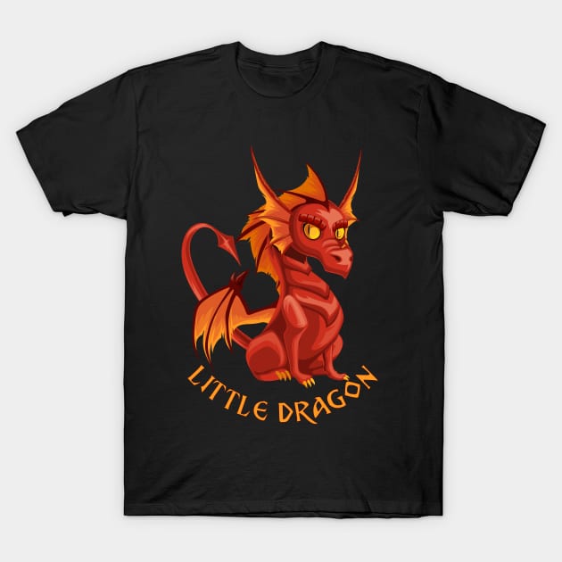 Little Red Dragon T-Shirt by WickedWizardStudios